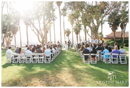 Scenic Shot of Wedding Ceremony | Marina Village Wedding Photographer | Photo by: Kristine Marie Photography