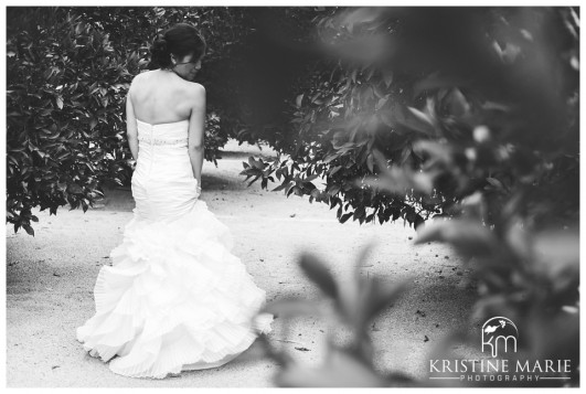 Bride in Dress Orange Grove | California Center for the Arts Escondido Wedding Photo | © Kristine Marie Photography
