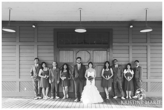 Wedding Party Train Station | California Center for the Arts Escondido Wedding Photo | © Kristine Marie Photography