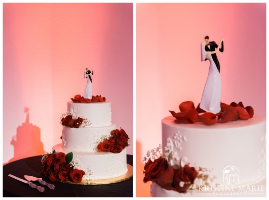 Rose Wedding Cake | California Center for the Arts Escondido Wedding Photo | © Kristine Marie Photography