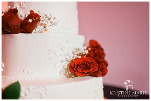 Rose Wedding Cake | California Center for the Arts Escondido Wedding Photo | © Kristine Marie Photography