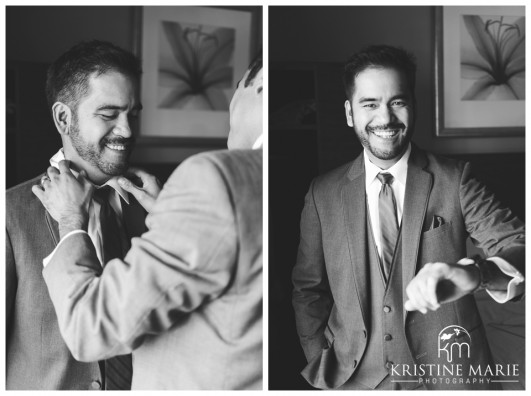 Groom getting ready | California Center for the Arts Escondido Wedding Photo | © Kristine Marie Photography
