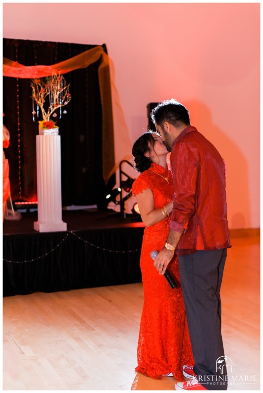 Bride and Groom Kiss | California Center for the Arts Escondido Wedding Photo | © Kristine Marie Photography