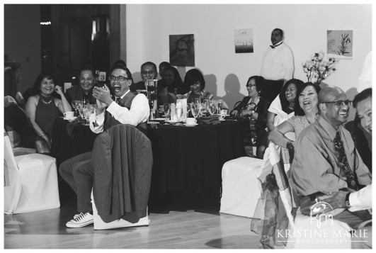 Happy Guests Cheering | California Center for the Arts Escondido Wedding Photo | © Kristine Marie Photography