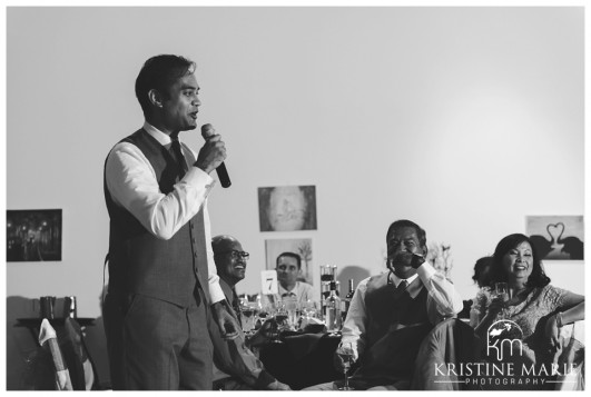 Best Man Makes a Speech | California Center for the Arts Escondido Wedding Photo | © Kristine Marie Photography