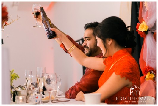 Bride and Groom Toast | California Center for the Arts Escondido Wedding Photo | © Kristine Marie Photography