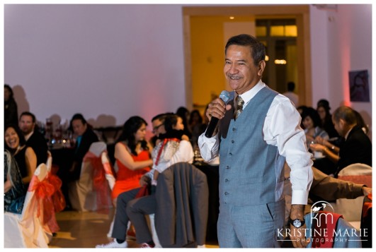 Father of Groom Speech | California Center for the Arts Escondido Wedding Photo | © Kristine Marie Photography