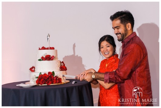 Cake cutting | California Center for the Arts Escondido Wedding Photo | © Kristine Marie Photography