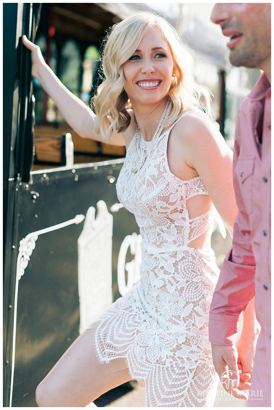 Trolley | Old Town Engagement Photo | San Diego Engagement Wedding Photographer | Kristine Marie Photography | © www.kristinemariephotography.com