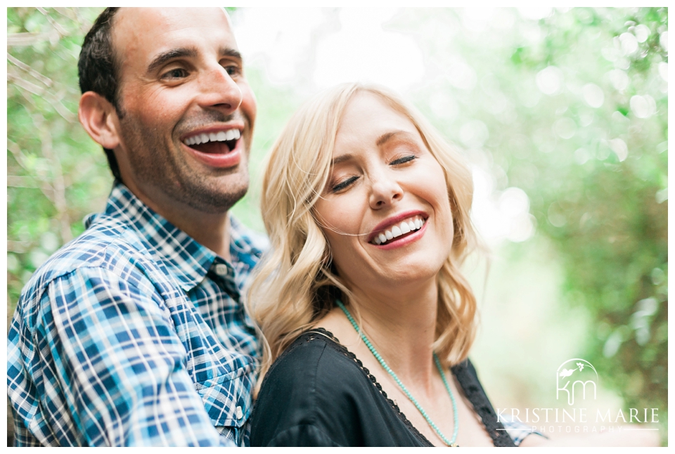 Happy Laughing Couple | Presidio Park Engagement Photo | San Diego Engagement Wedding Photographer | Kristine Marie Photography | © www.kristinemariephotography.com