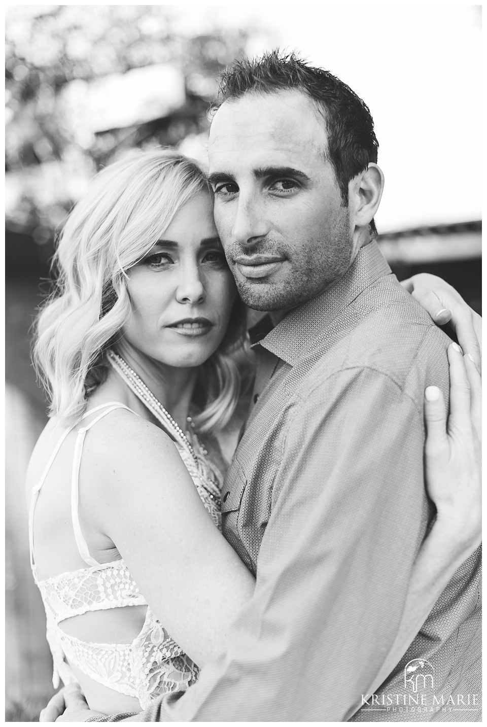 Black and White Engagement Picture | Old Town Engagement Photo | San Diego Engagement Wedding Photographer | Kristine Marie Photography | © www.kristinemariephotography.com