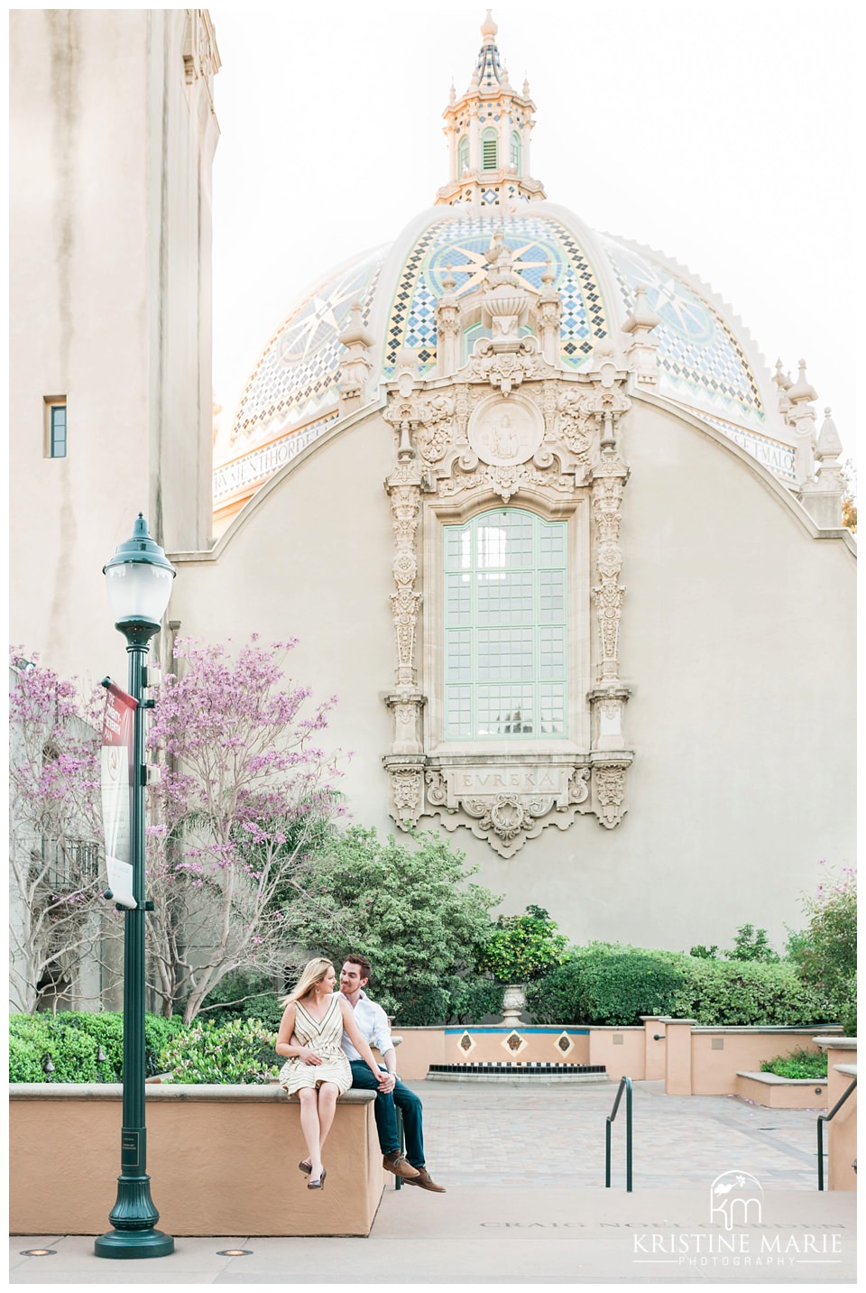 A date at Balboa Park | Balboa Park Engagement Photo | San Diego Engagement Wedding Photographer | Kristine Marie Photography | © www.kristinemariephotography.com