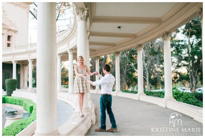 Balboa Park Engagement Photo | San Diego Engagement Wedding Photographer | Kristine Marie Photography | © www.kristinemariephotography.com