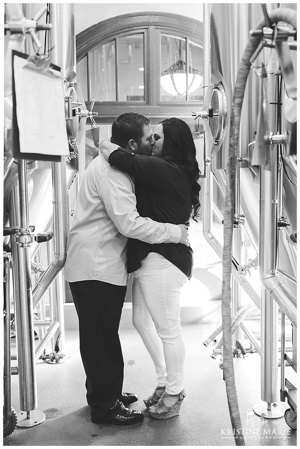 Stone Brewing Company Engagement Photo | San Diego Engagement Photographer | Kristine Marie Photography | © www.kristinemariephotography.com