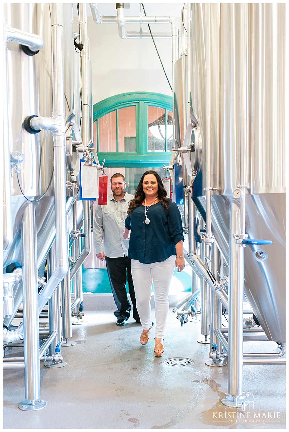 Stone Brewing Company Engagement Photo | San Diego Engagement Photographer | Kristine Marie Photography | © www.kristinemariephotography.com