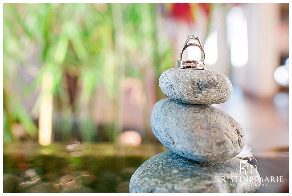 Ring Shot on Rocks | Stone Brewing Company Engagement Photo | San Diego Engagement Photographer | Kristine Marie Photography | © www.kristinemariephotography.com