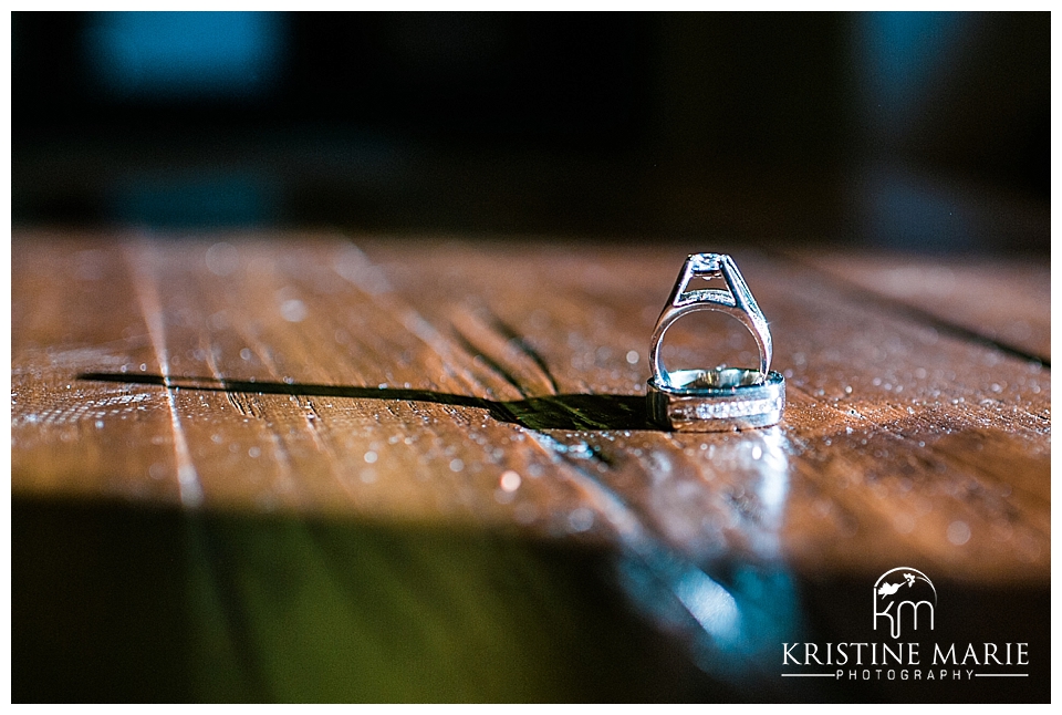 Ring Shot Shadows and Reflection | Stone Brewing Company Engagement Photo | San Diego Engagement Photographer | Kristine Marie Photography | © www.kristinemariephotography.com