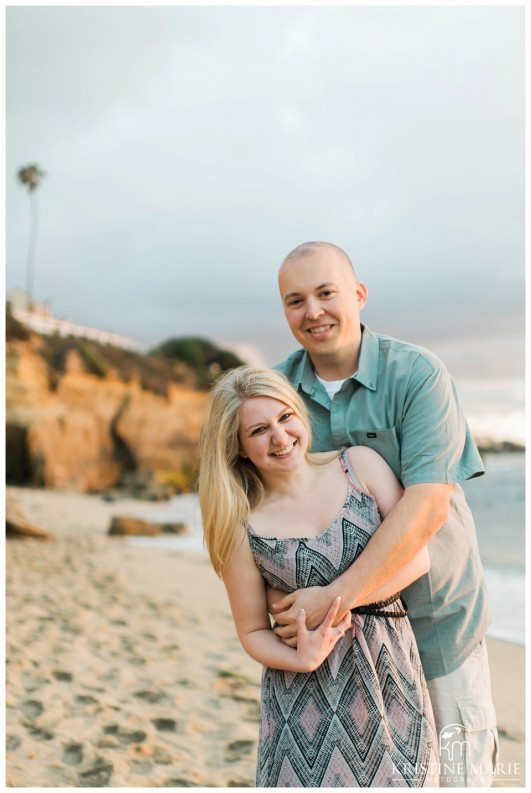Happy couple | La Jolla Cove Beach Engagement Photo | San Diego Engagement Wedding Photographer | Kristine Marie Photography © www.kristinemariephotography.com (13)