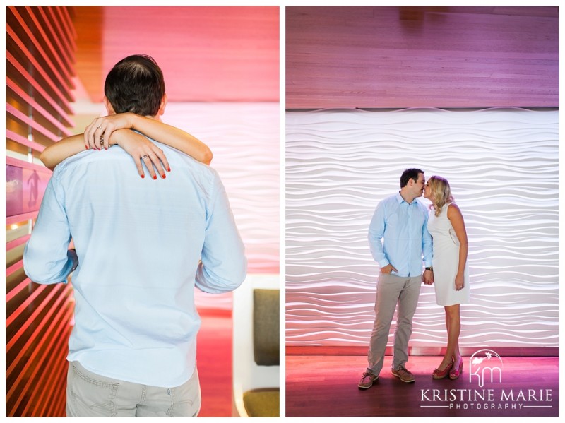 Fun and Colorful Wall JRDN Restaurant  Pacific Beach San Diego Engagement Photographer | Kristine Marie Photography | © www.kristinemariephotography.com