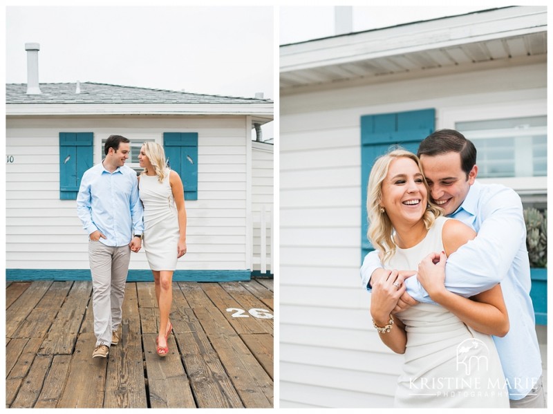 Crystal Pier Engagement Photos  Pacific Beach San Diego Engagement Photographer | Kristine Marie Photography | © www.kristinemariephotography.com