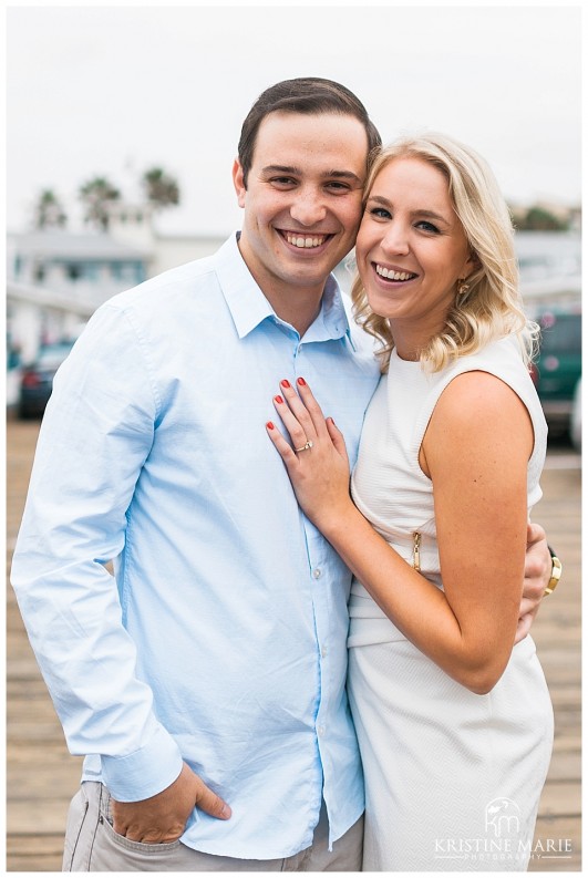 Beautiful Photo Engaged Couple  Pacific Beach San Diego Engagement Photographer | Kristine Marie Photography | © www.kristinemariephotography.com