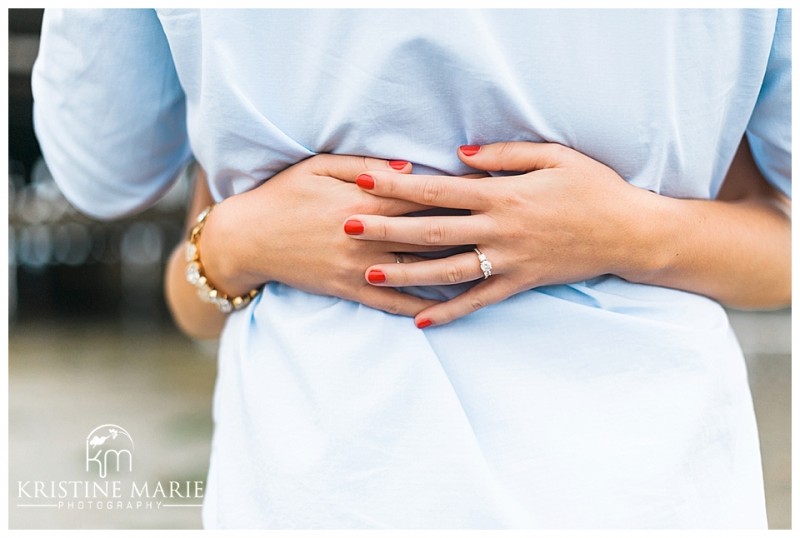 Gold Engagement Ring  Pacific Beach San Diego Engagement Photographer | Kristine Marie Photography | © www.kristinemariephotography.com