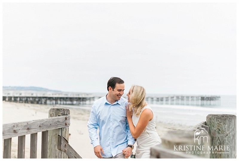 Beachside Engagement  Pacific Beach San Diego Engagement Photographer | Kristine Marie Photography | © www.kristinemariephotography.com