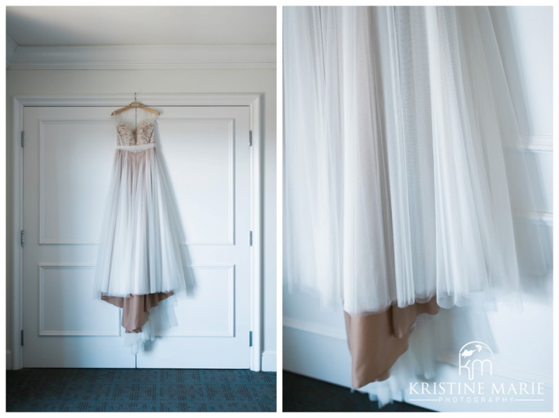 Two-toned BHLDN wedding dress | Park Hyatt Aviara Resort Wedding | Carlsbad Wedding Photographer | Kristine Marie Photography © www.kristinemariephotography.com