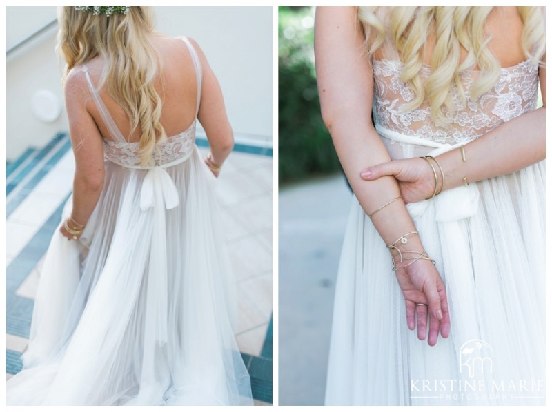 BHLDN Wedding Dress and Gold Bangles | Park Hyatt Aviara Resort Wedding | Carlsbad Wedding Photographer | Kristine Marie Photography © www.kristinemariephotography.com