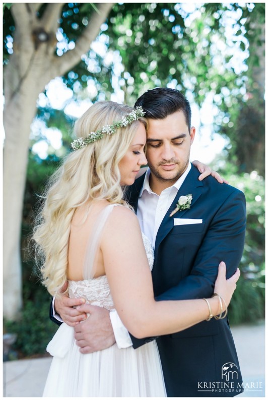 Romantic Bride and Groom Portrait | Park Hyatt Aviara Resort Wedding | Carlsbad Wedding Photographer | Kristine Marie Photography © www.kristinemariephotography.com