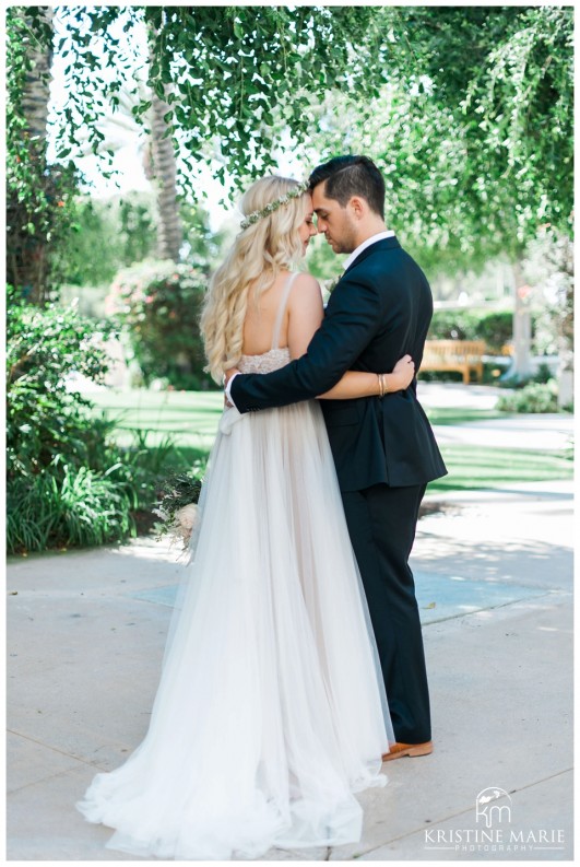 Romantic Bride and Groom Portrait | Park Hyatt Aviara Resort Wedding | Carlsbad Wedding Photographer | Kristine Marie Photography © www.kristinemariephotography.com
