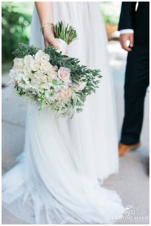 Organic Romantic Wedding Bouquet | Florals by Cherry Blossom Floral Design | Park Hyatt Aviara Resort Wedding | Carlsbad Wedding Photographer | Kristine Marie Photography © www.kristinemariephotography.com