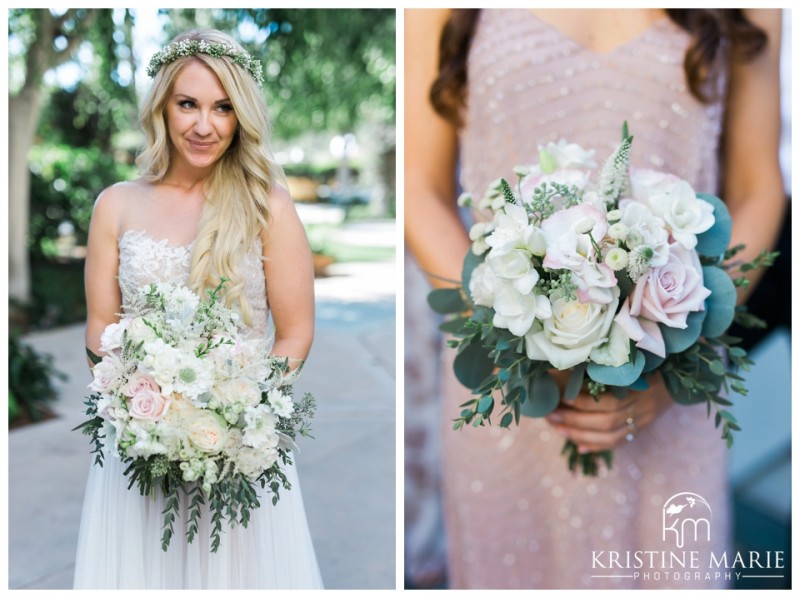 Bride and Bridesmaids Wedding Bouquet | Florals by Cherry Blossom Floral Design | Park Hyatt Aviara Resort Wedding | Carlsbad Wedding Photographer | Kristine Marie Photography © www.kristinemariephotography.com