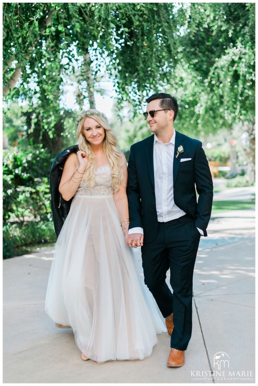 Cool Photo of Bride and Groom | Park Hyatt Aviara Resort Wedding | Carlsbad Wedding Photographer | Kristine Marie Photography © www.kristinemariephotography.com