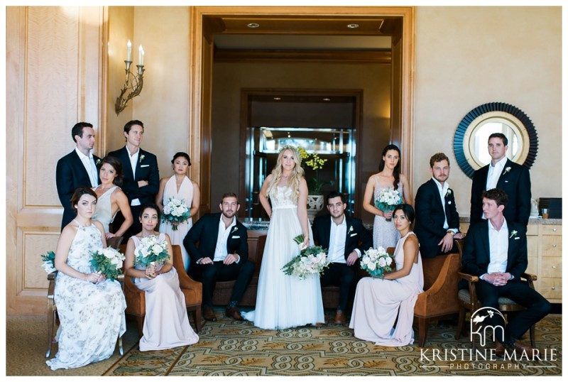 Chic Bridal Party Photo | Park Hyatt Aviara Resort Wedding | Carlsbad Wedding Photographer | Kristine Marie Photography © www.kristinemariephotography.com