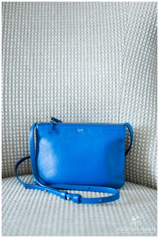 Something Blue Celine Bag Bridal Accessories | Park Hyatt Aviara Resort Wedding | Carlsbad Wedding Photographer | Kristine Marie Photography © www.kristinemariephotography.com