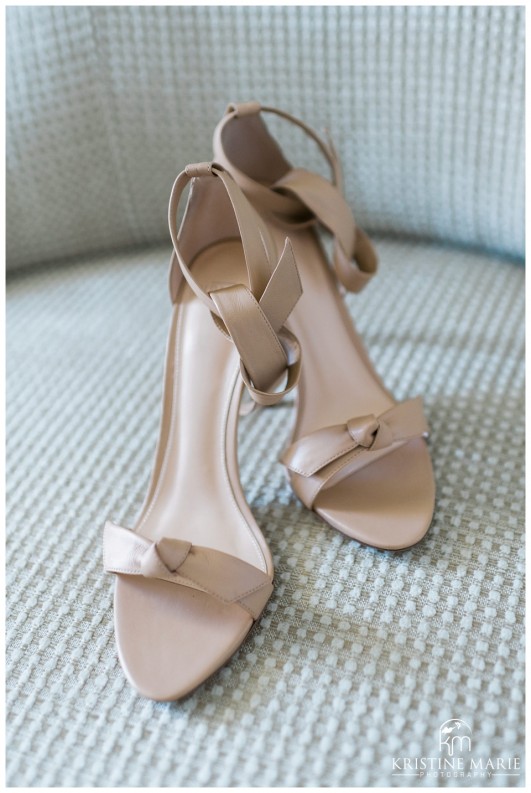 Alexandre Birman Nude Strappy Heels Wedding Sheos | Park Hyatt Aviara Resort Wedding | Carlsbad Wedding Photographer | Kristine Marie Photography © www.kristinemariephotography.com