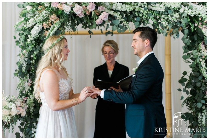 Exchanging rings | | Magee Park Heritage Hall Wedding Carlsbad San Diego Wedding Photographer | Kristine Marie Photography | © www.kristinemariephotography.com
