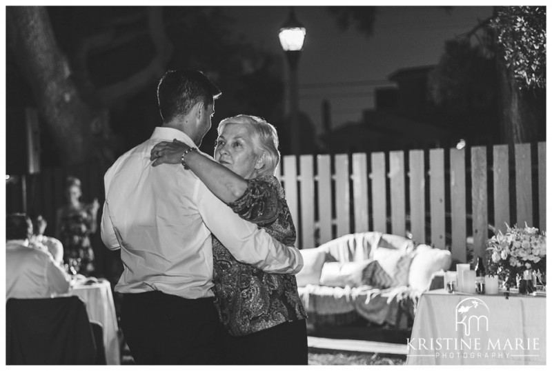 Mother and son Dance | Dinner Table Decor | | Photo by Kristine Marie Photography | San Diego Wedding Photographer | Heritage Hall Magee Park Carlsbad Wedding | © www.kristinemariephotography.com