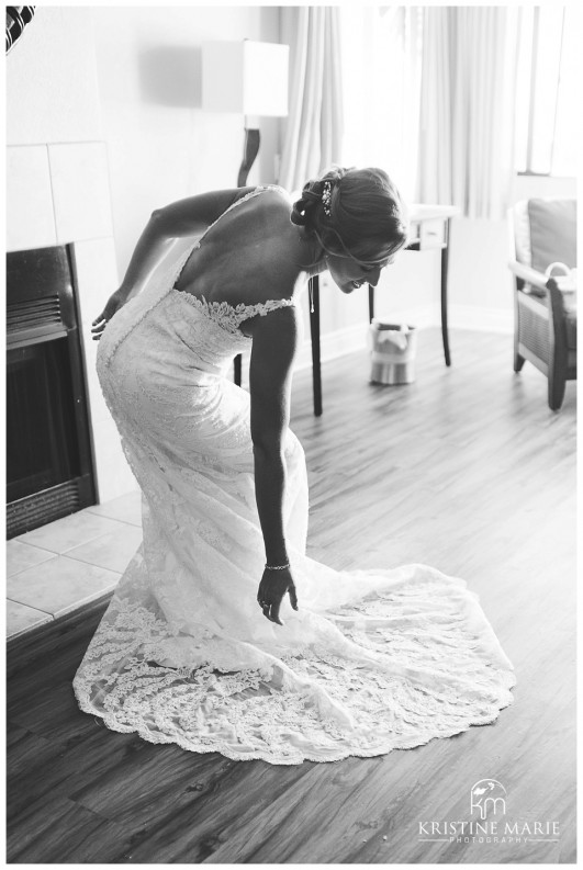Bride getting ready photo | Scripps Seaside Forum Wedding | La Jolla San Diego Wedding Photographer | Kristine Marie Photography | © www.kristinemariephotography.com
