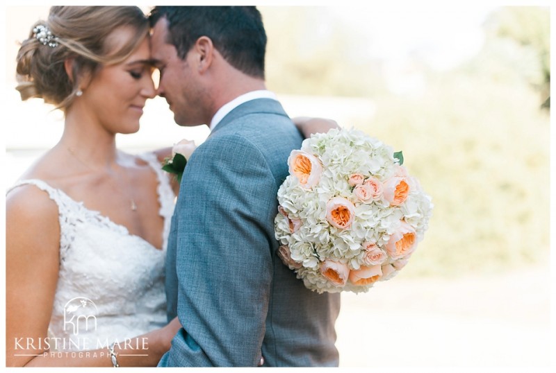 Hydrangea peony rose bouquet | Scripps Seaside Forum Wedding | La Jolla San Diego Wedding Photographer | Kristine Marie Photography | © www.kristinemariephotography.com