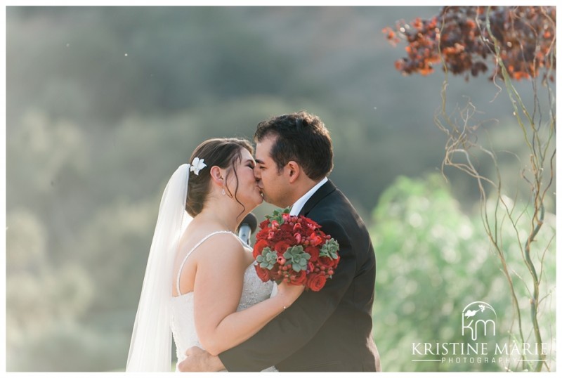 The First Kiss | Maderas Golf Club | Poway San Diego Wedding Photographer | Kristine Marie Photography | © www.kristinemariephotography.com