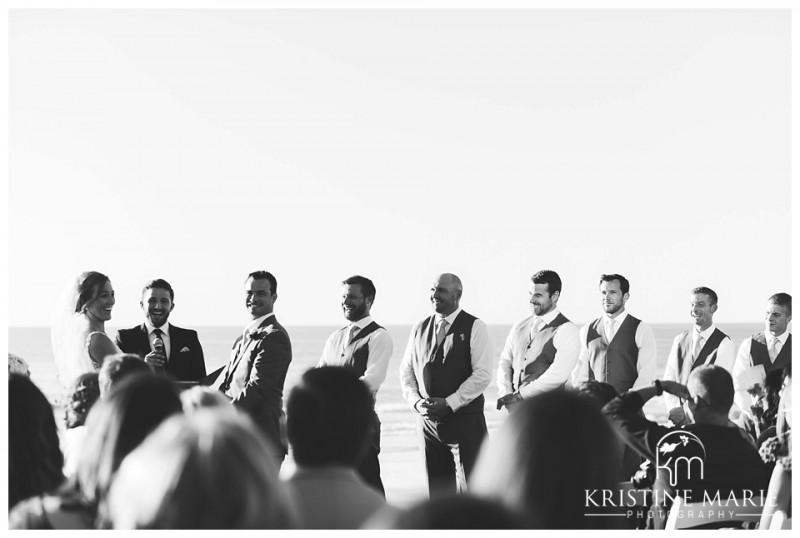 groomsmen photo ceremony | Scripps Seaside Forum Wedding | La Jolla San Diego Wedding Photographer | Kristine Marie Photography | © www.kristinemariephotography.com