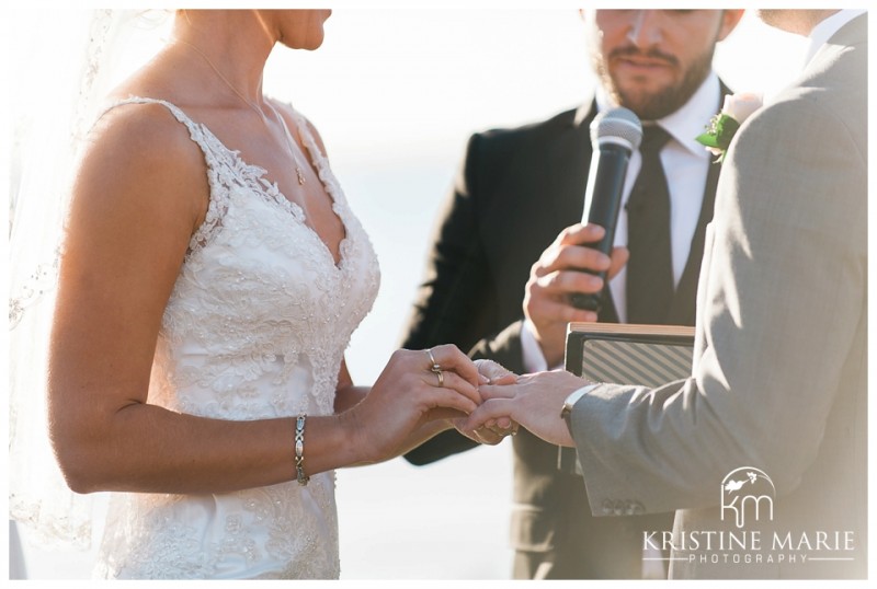 ring exchange | Scripps Seaside Forum Wedding | La Jolla San Diego Wedding Photographer | Kristine Marie Photography | © www.kristinemariephotography.com