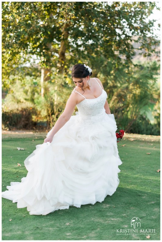 Bride Dancing in Wedding Dress | Maderas Golf Club | Poway San Diego Wedding Photographer | Kristine Marie Photography | © www.kristinemariephotography.com
