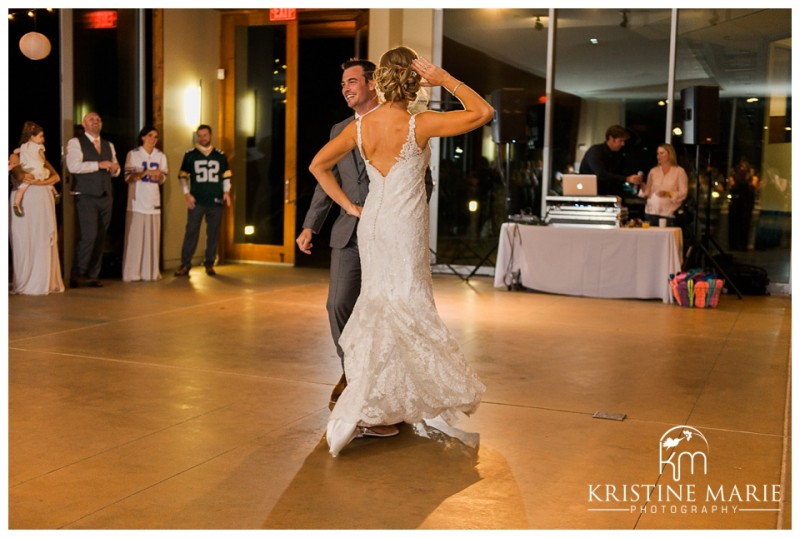 Bride and Groom grand entrance | Scripps Seaside Forum Wedding | La Jolla San Diego Wedding Photographer | Kristine Marie Photography | © www.kristinemariephotography.com