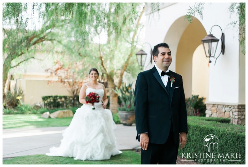First Look Photo | Maderas Golf Club | Poway San Diego Wedding Photographer | Kristine Marie Photography | © www.kristinemariephotography.com