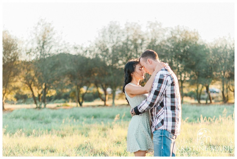 Romantic Sunset Woodsy Engagement Photo | San Diego Poway Engagement Photographer
