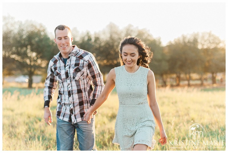 Fun Romantic Sunset Woodsy Engagement Photo | San Diego Poway Engagement Photographer