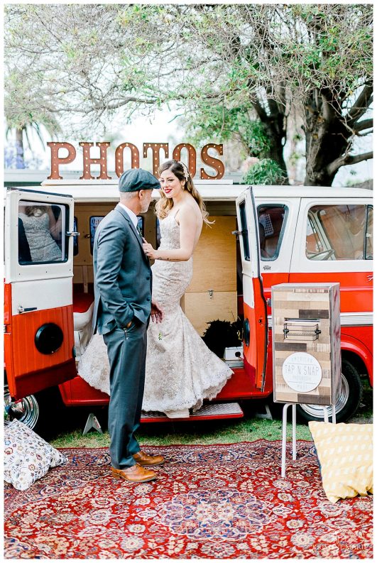 retro vintage red van photobooth | Chula Vista Womans Club | San Diego Wedding Photographer | Kristine Marie Photography 